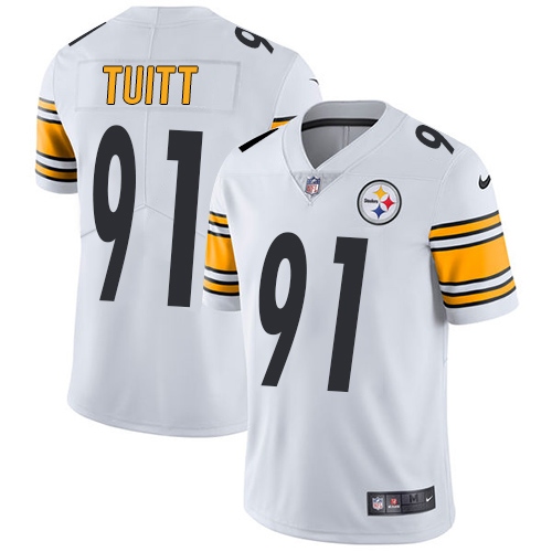 Nike Steelers #91 Stephon Tuitt White Men's Stitched NFL Vapor Untouchable Limited Jersey